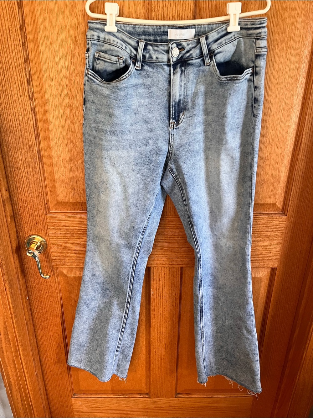 Vervet blue flare leg stone wash Light Wash Denim Jeans
